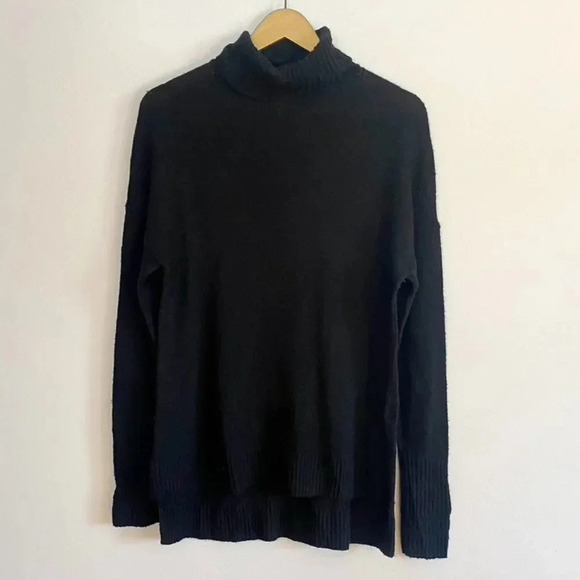 J. Crew Black Wool Blend Turtleneck Sweater - Picture 1 of 8